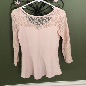 Express Lace Peplum Top